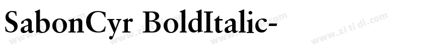 SabonCyr BoldItalic字体转换